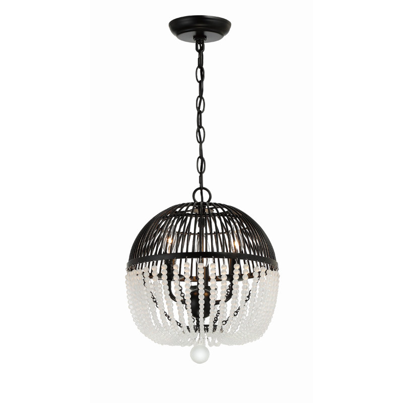 Juarez 3 Light Matte Black Mini Chandelier