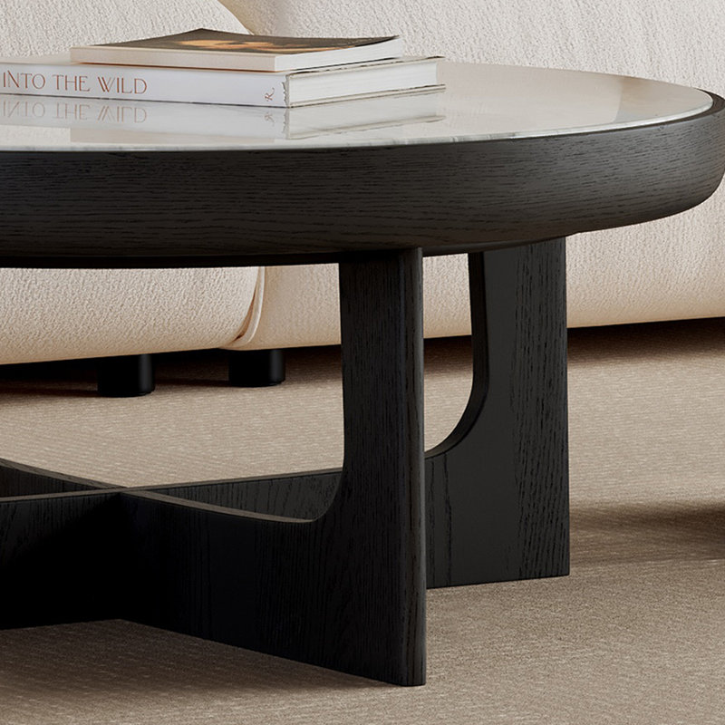 Ensemble de tables basses en bois de style minimaliste