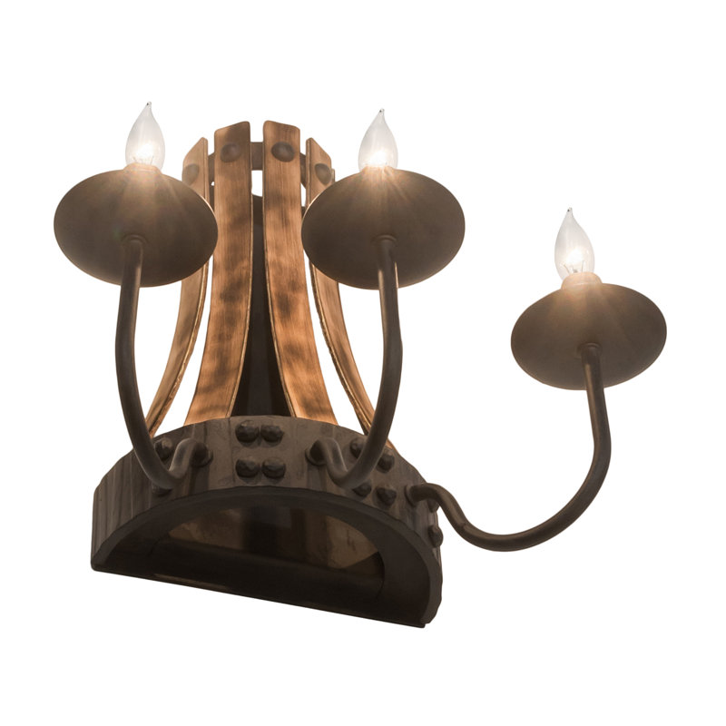 Lampe murale bougie 3 lumières Suzan