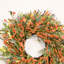 24 po de brindille rustique artificielle, verdure, feuillage, grappe, baies, fleurs sauvages, récolte d'automne, porte d'entrée, couronne, décor de l'Action de grâce