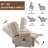 Beige Chenille Power Lift Recliner - 23" Seat, 8-Point Massage, Lumbar Heating, High Back-1906312219