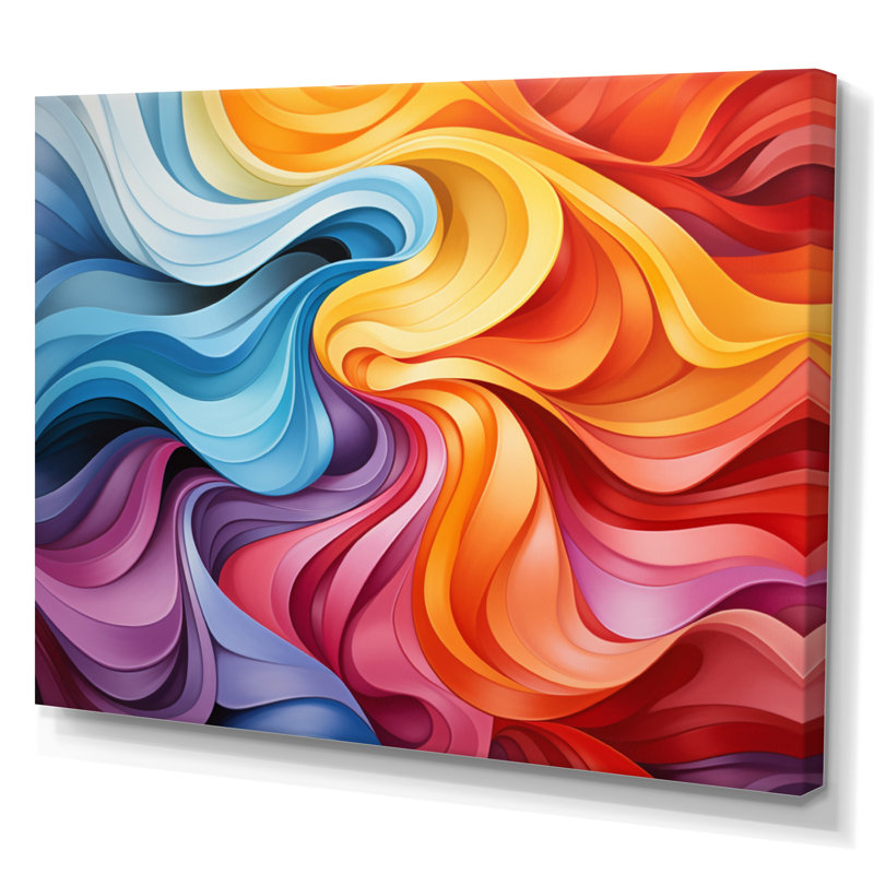 Opt Optical Delirium V sur impression sur toile, H 12 po x l 20 po x P 1 po, Toile tendue