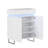 30.7" W High Gloss PET 2 Drawer 2 Door Shoe Cabinet With Light-1851642025