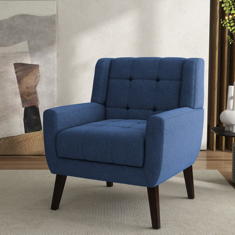 Jaqueze 73.7Cm Wide Tufted Armchair, Jaqueze Blue Polyester