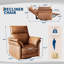 Fauteuil inclinable électrique berçant et pivotant avec ports USB, fauteuil inclinable coulissant en cuir PU double main courante-1441351823