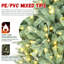Arbre de Noël teinté 9 pi avec 1150 lumières DEL chaudes, 4368 pointes en PE + PVC et branches à charnières pour une installation facile