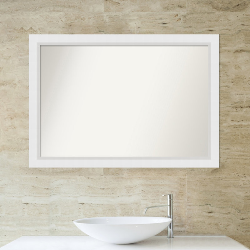 Miroir de salle de bain blanc Blanco, 28 po x 40 po