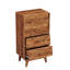 Commode double à 4 tiroirs de style rétro avec design biseauté, commode et armoire de rangement-574968777