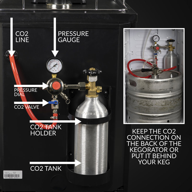 HomeCraft 4.9 Cu. Ft. Black Stainless Steel Kegorator Draft Dispenser