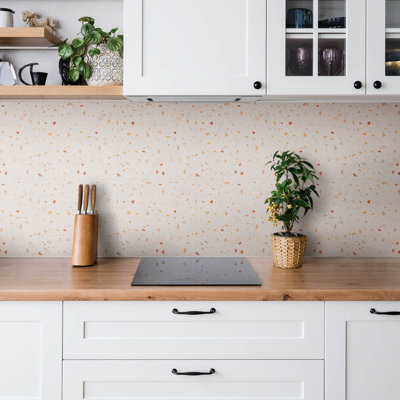 Atmane 30 x 30 cm PVC Tile in Beige