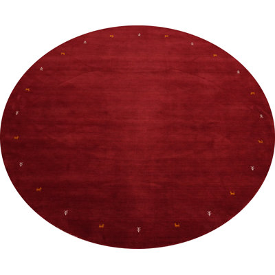 Tribal Oriental Red Round Area Rug 10x10