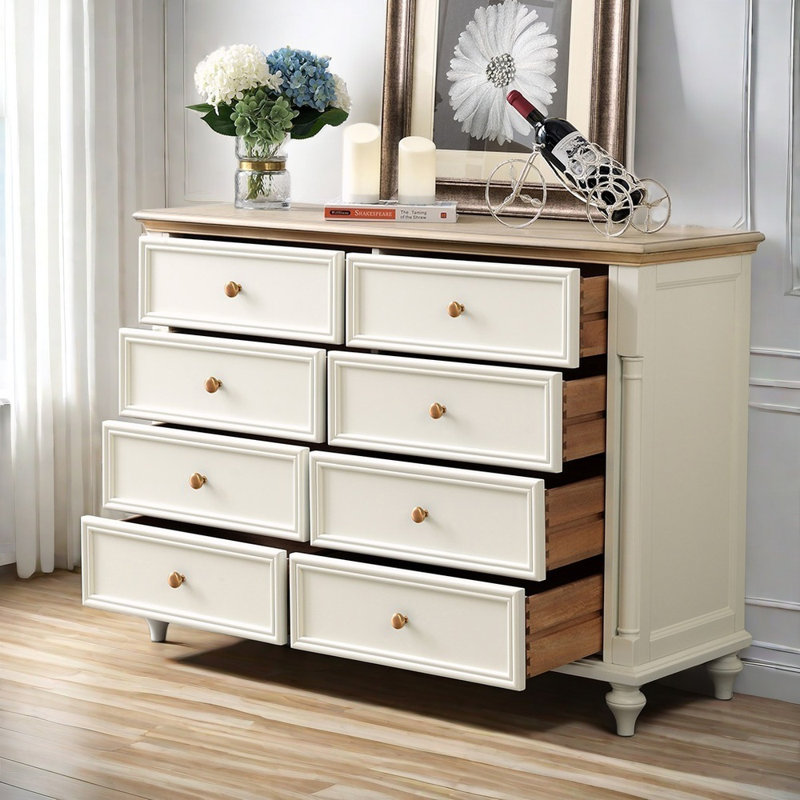 Commode d'appoint moderne et simple en bois massif