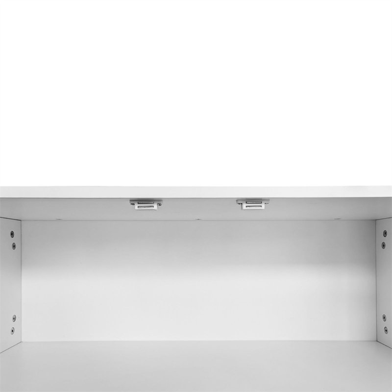 8 Pair Shoe Storage Bench, White