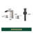 Widespread 8" Waterfall Bathroom Faucet 3 Hole, 2-handle Bathroom Sink Faucet with Pop Up Drain Assembly-108926425