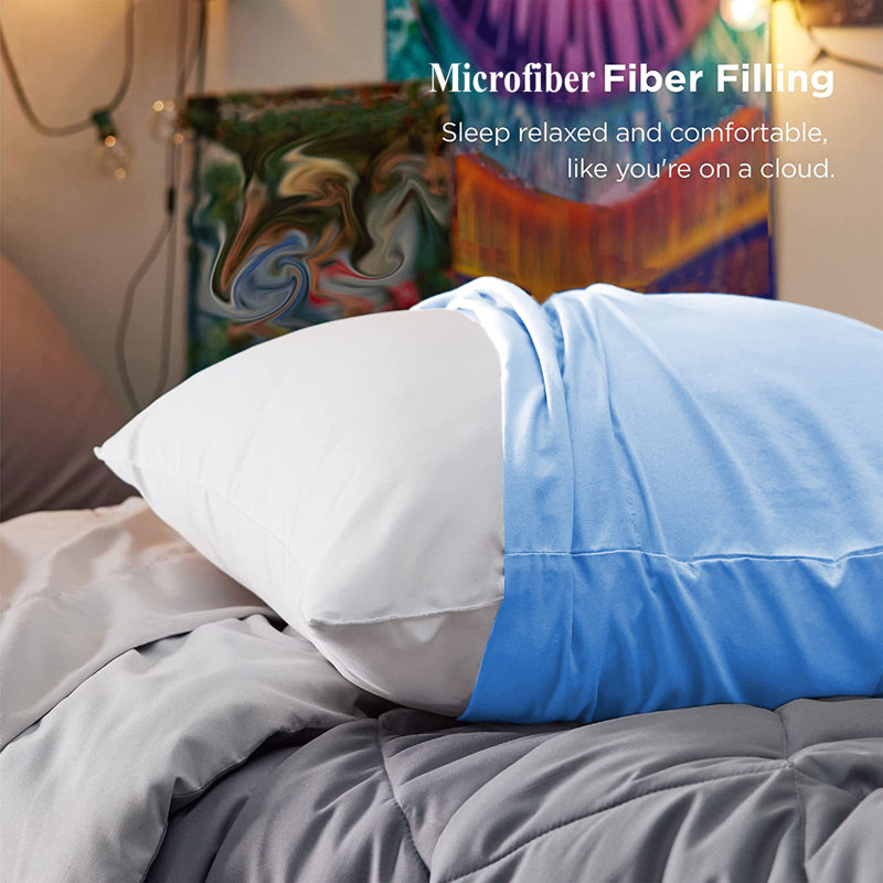 Ladaya Polyester Envelope Square Oxford Pillowcase, Light Blue