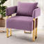 Chaise de salle à manger rembourrée en molleton avec pieds carrés dorés, tissu, conception ergonomique scientifique