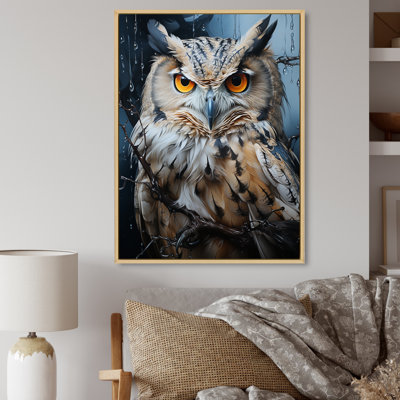 Grey Owl Nights Watch I - Owl Wall Art