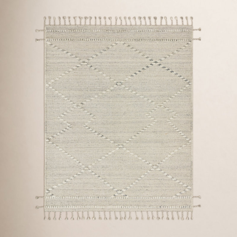 Hanna Hand Knotted Geometric Indoor Rug, Rectangle 8'6" x 11'6"