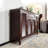 Dark-walnut Solid + Manufactured Wood Shoe Storage Bench