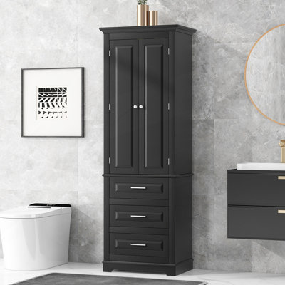 Tall Storage Cabinet With Three Drawers