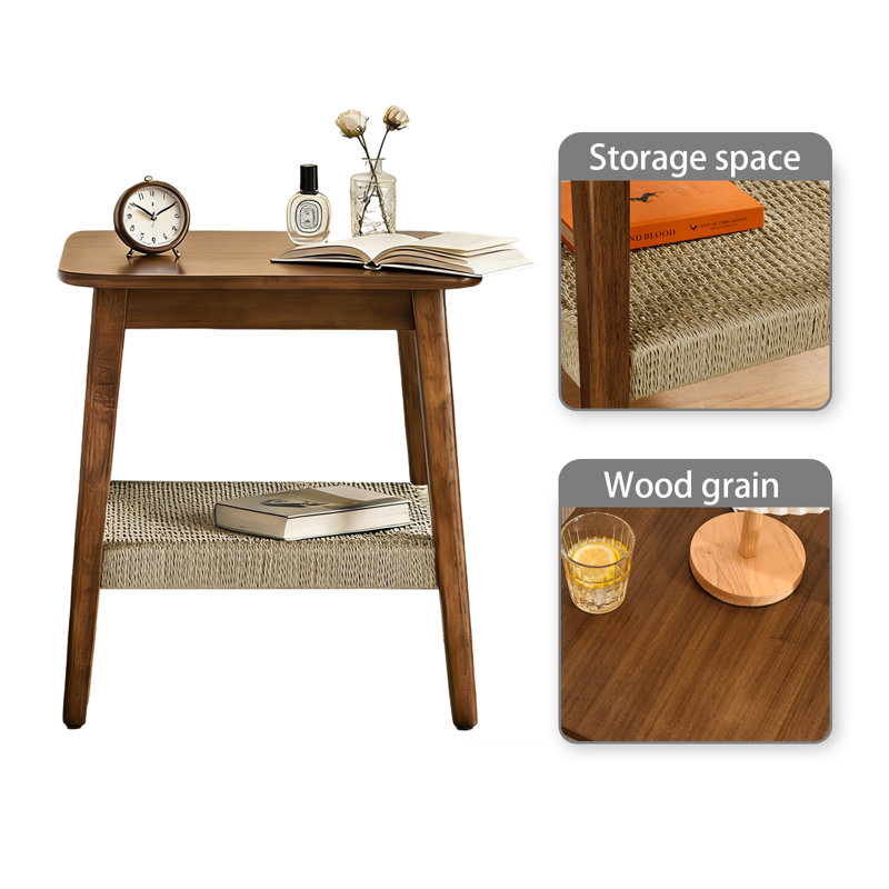 Petite table d'appoint de style médiéval, Noyer foncé