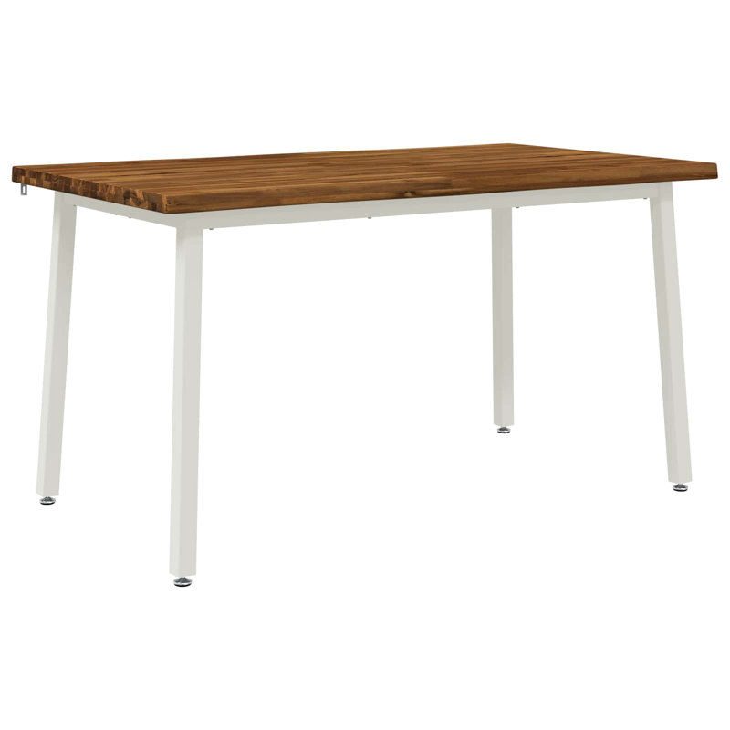 Acacia Dining Table, 75cm H x 120cm W x 70cm D, Natural / White