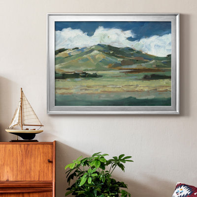 Western Sky II - Matted and Framed Under Acrylic Glass, Large Living Room Wall Art