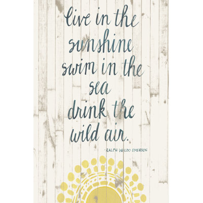 Sun Quote IV - Wrapped Canvas Print