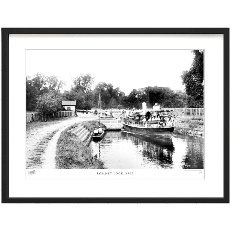 Romney Lock, 1909 by Francis Frith - Single Picture Frame Print, 40cm H x 50cm W x 2.3cm D