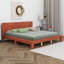 Lit plateforme, cadre de lit moderne de style Mid-Century avec tête de lit, cadre de lit uni-118778031