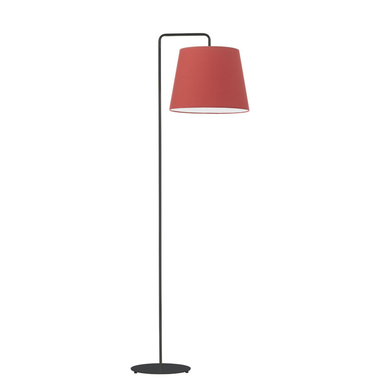 Janissa 156cm Traditional Floor Lamp, Red, Black