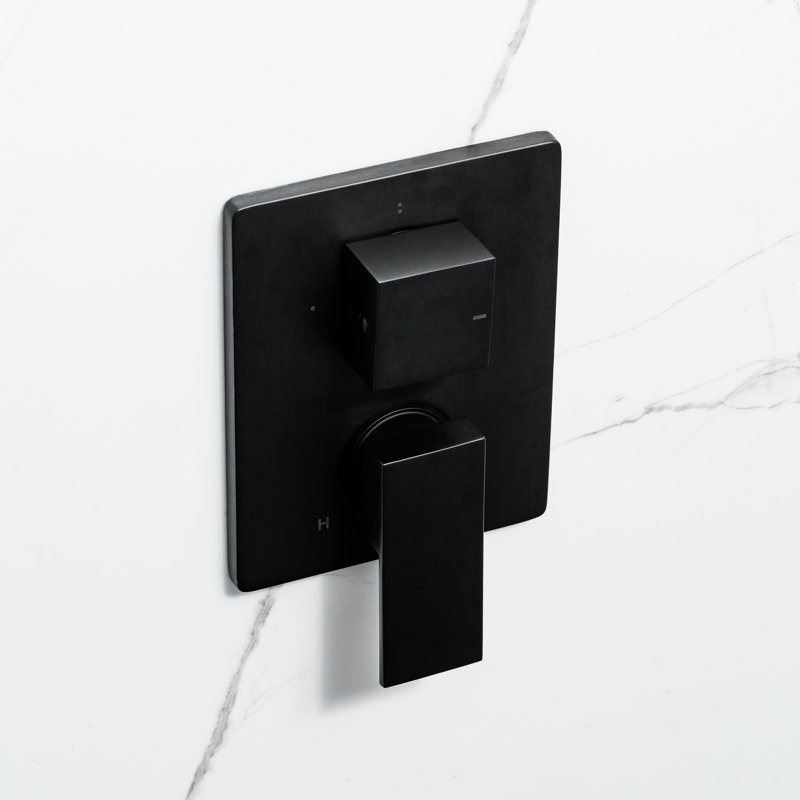 Bliss Complete Shower System with Rough-in Valve, Matte Black