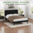Upgraded Velvet Upholstered Platform Bed with Adjustable Headboard, Reinforced & Quiet Design, No Box Spring Needed, Sturdy Wood Slat Support, Easy Assembly-1138167104-1115971814