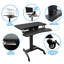 Mount-It! Electric Mobile Height Adjustable Standing Workstation with Wheels 31.5 x 14.5 in Tabletop