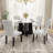 43-Inch Round Faux Marble Dining Table for 4, Mid-Century Modern Design for Home and Cafes-261411013