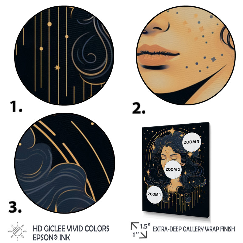 Spiritual Stargazer III, H 32 po x l 24 po x P 1 po, Cadre flottant noir