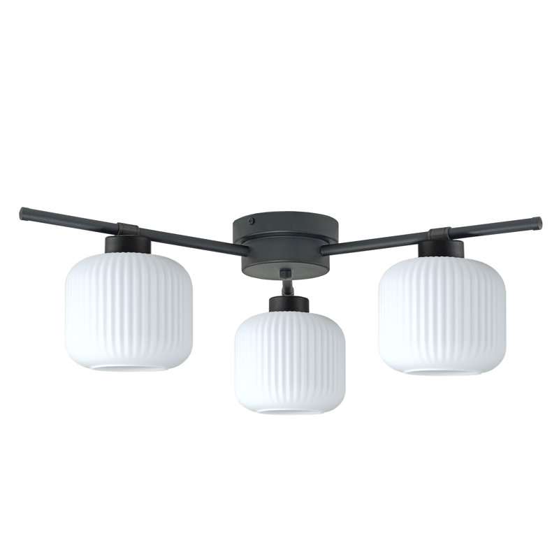 Foton 3-light Flush Mount, White