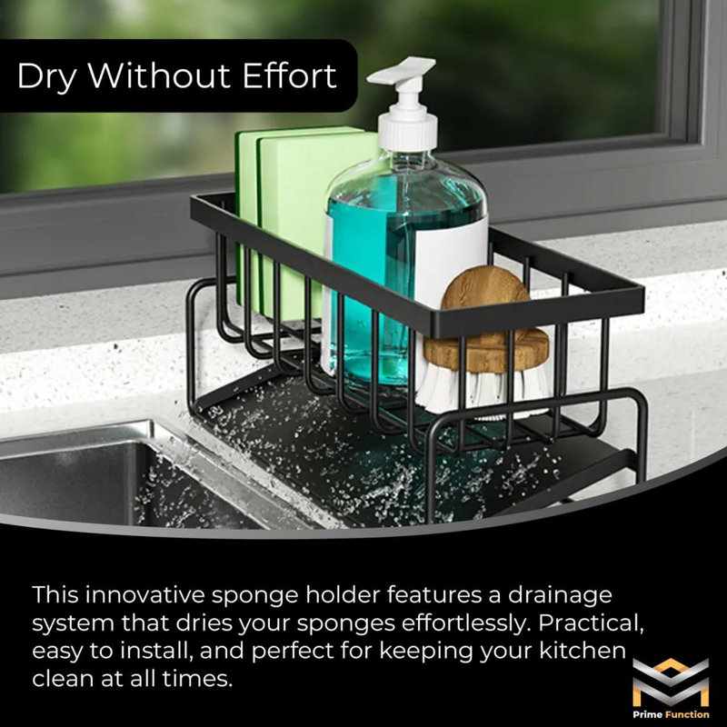 Stainless Steel Sponge Holder - Durable, Rustproof, Space-Saving Design For Kitchen And Bathroom