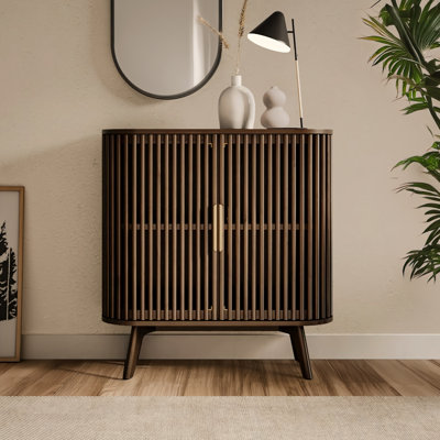 George Oliver Klever 2-Door Mid Century 2 door Cabinet 37" Wood Cabinet with Adjustable Shelves