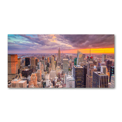 New York - No Frame Print on Glass