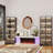 130”W TV Stand Entertainment Center With Fireplace-1536458128