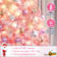 Arbre de Noël artificiel floqué rose avec support pliable-105939746-101270782