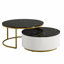 Table basse gigogne moderne cannelée avec tiroir de 31,5 po Modern-417569616-376010994
