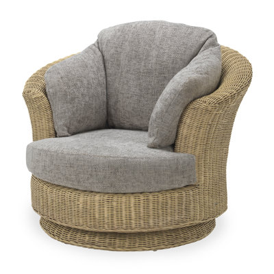 Upholstered Swivel Lounge Chair