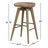 Niles Swivel Solid Wood Counter Stool-1272538963