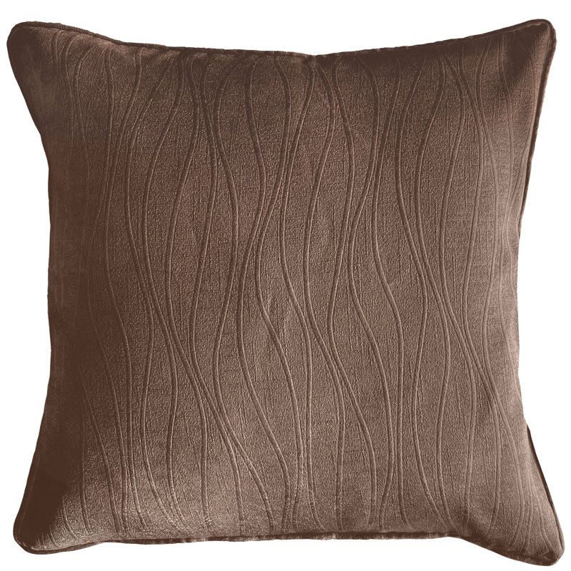 Geometric Square Cushion Cover, Brown