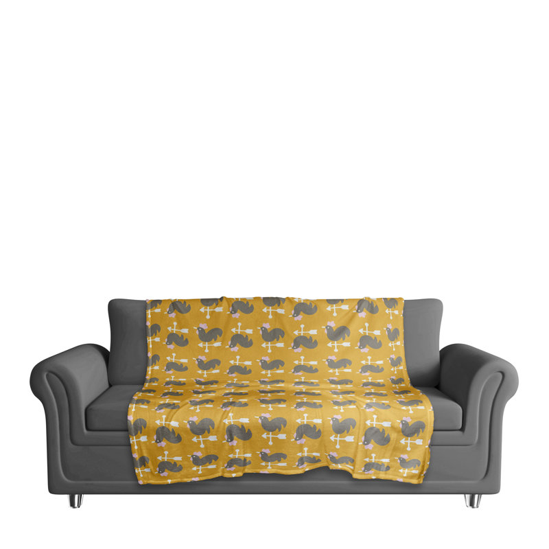 Hand Woven Throw Blanket, Yellow/Black