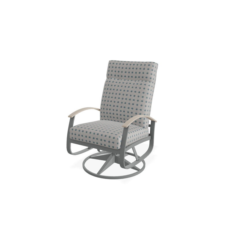 Belle Isle Outdoor Swivel Lounge Chair, Canvas Natural Sunbrella® Canvas, Desert P60, Textured Graphite