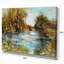 «Lake with Trees and Bushes», reproduction sur toile tendue-1216278908