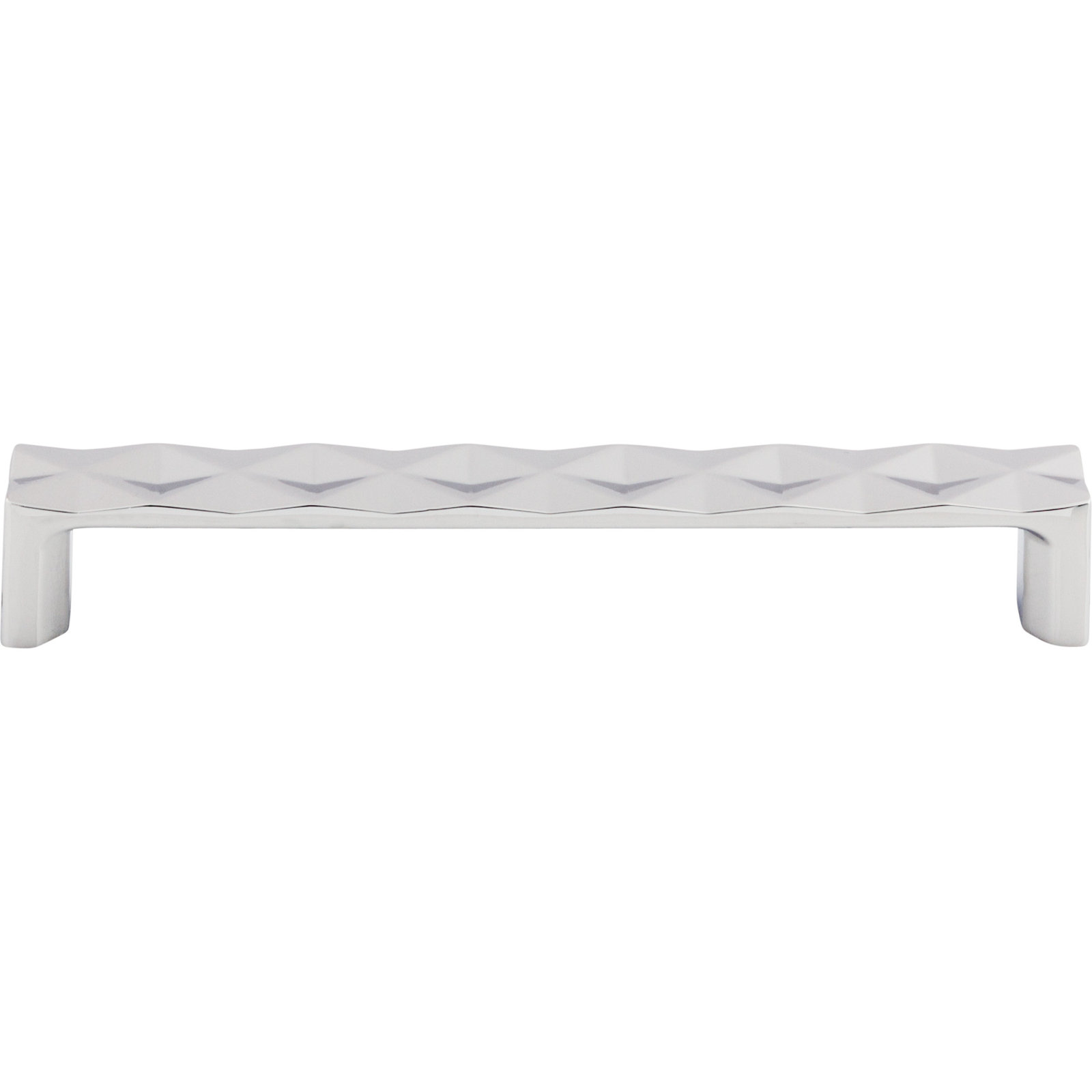 Quilted Bar Cabinet Pull, Polished Chrome, 6 5/16" Center to Center